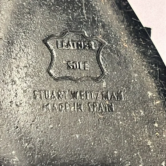 Stuart Weitzman Babe Black Satin Heels, size 8 slingback, bow front with mesh - Picture 8 of 12